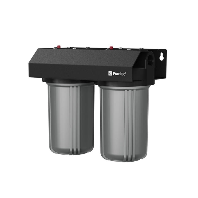 Puretec Dual Filter Housing 10"J incl filters EM2-75