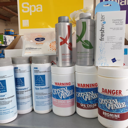 All Spa Sanitisers - Chlorine, Bromine & Non Chlorine