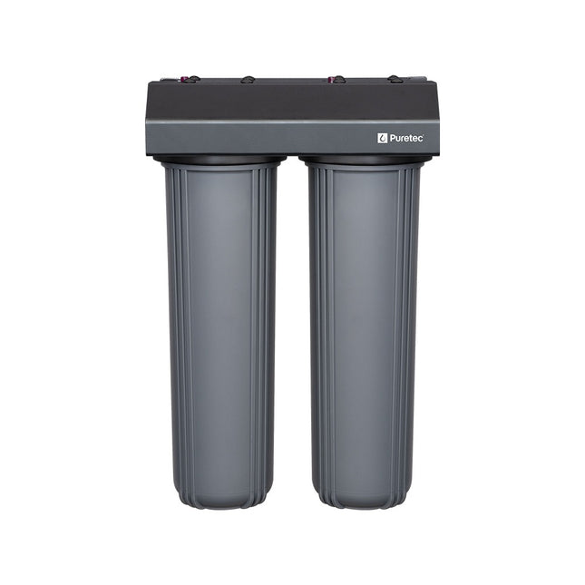 Puretec Dual Filter Housing 10"J incl filters EM2-140