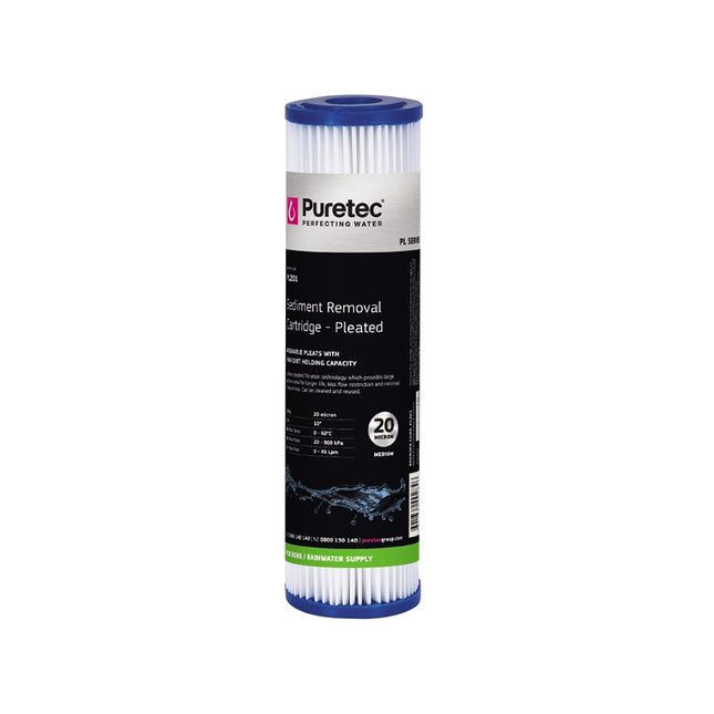 Puretec Pleated 20 Micron 10" Filter Cartridge