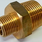 Brass Reducing Nipple 10mm x 6mm 3/8x1/4