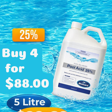 Pool Acid 25% 5 litre (Click and collect only)