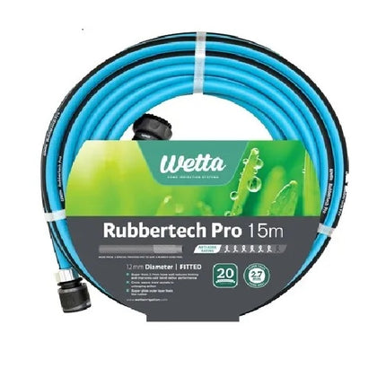Wetta Rubbertech Pro Garden Hose Fitted 12mm 20yrs